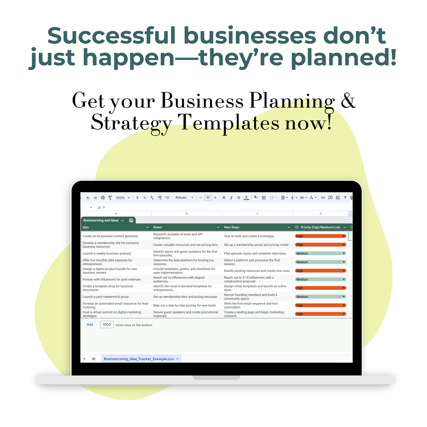 Special Bonus Only - Business Planning & Strategy Templates